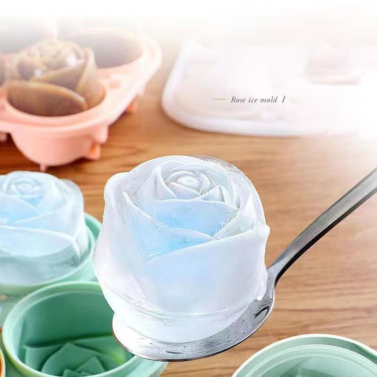 3D Rose Ice Molds 4 Holes Ice  - đánh giá và giá Kitchen Appliances Brand