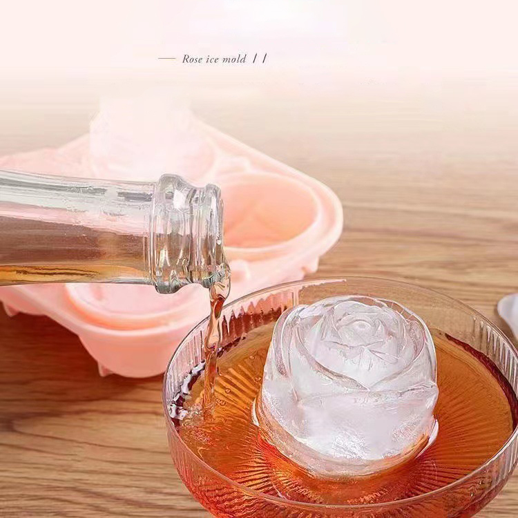 3D Rose Ice Molds 4 Holes Ice  - đánh giá và giá Kitchen Appliances Brand