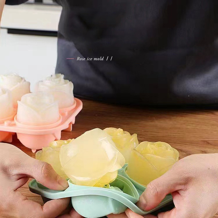 3D Rose Ice Molds 4 Holes Ice  - đánh giá và giá Kitchen Appliances Brand