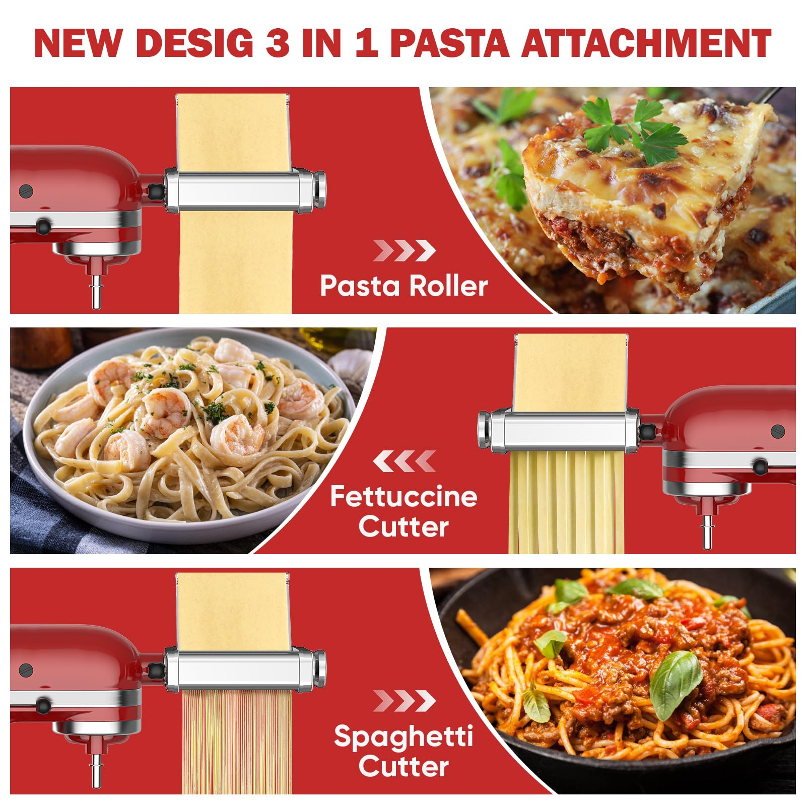 Gvode 3 in 1 Pasta Attachment  - đánh giá và giá Pasta Machine Electric