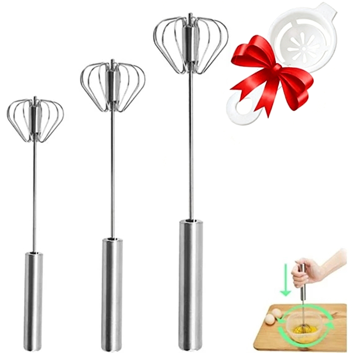 1/3pcs Stainless Steel Egg Bea - đánh giá và giá Kitchen Appliances Australia